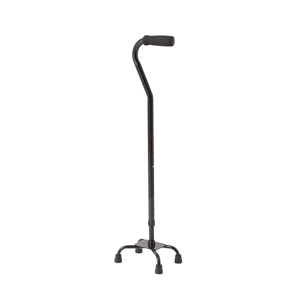 Aluminum Quad Cane Large Base 300lbs Black