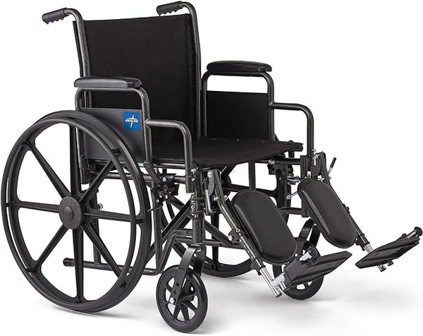 Medline 18" Wide K1 Basic Nylon Wheelchair Full-length