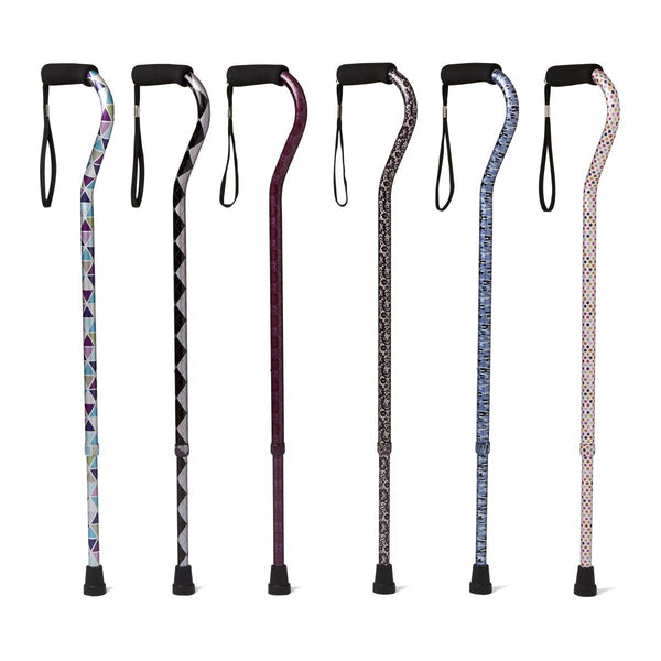 Medline Offset Handle Fashion Canes Variety Pack